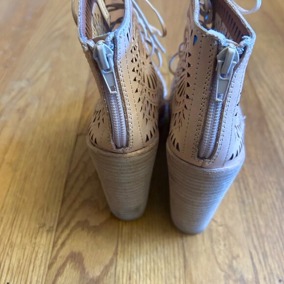 Jeffrey Campbell Rodillo Lace Up Perforated Leather Wedges Heels 7 - Picture 10 of 13